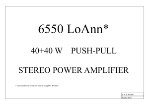 40+40 w push-pull stereo power amplifier