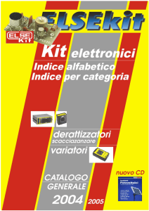 Tutti i prezzi presenti in questo catalogo possono subire