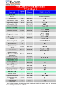 caratteristiche tecniche nylon pa.6 g