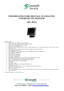 videoregistratore digitale, standalone, 4 ingressi con