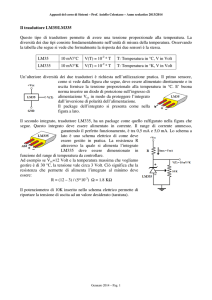 Il trasduttore LM35/LM335 Questo tipo di trasduttore