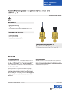 Trasmettitore di pressione per compressori ad aria Modello C-2