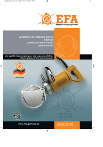 Gamma completa di macchine EFA per