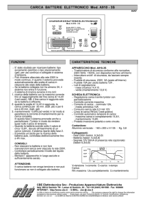 CARICA BATTERIE ELETTRONICO Mod. A910 3S