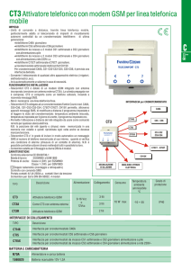 CT3Attivatore telefonico con modem GSM per linea telefonica