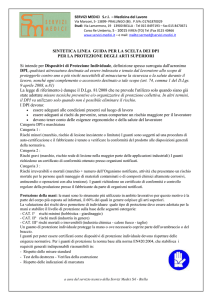 SINTETICA LINEA GUIDA PER LA SCELTA DEI DPI