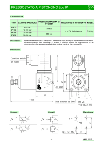 PRESSOSTATO A PISTONCINO tipo IP