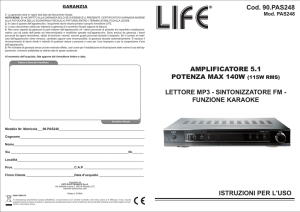 AMPLIFICATORE 5.1 POTENZA MAX 140W (115W RMS) LETTORE