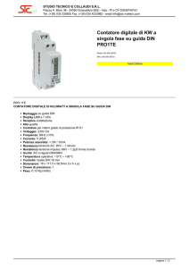Contatore digitale di KW a singola fase su guida DIN PRO1TE