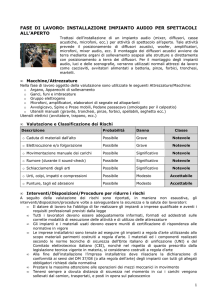 fase di lavoro: installazione impianto audio per spettacoli all`aperto