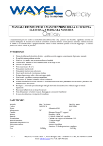 manuale utente d`uso e manutenzione della bicicletta