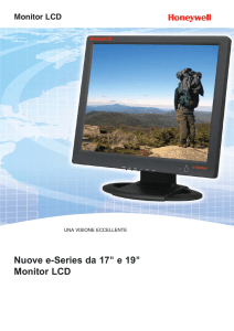 Nuove e-Series da 17" e 19" Monitor LCD