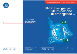 UPS per l`illuminazione di sicurezza