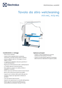 Tavolo da stiro wetcleaning