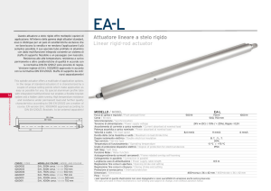 Attuatore lineare a stelo rigido Linear rigid-rod actuator