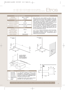 cm 160 x 80 x h210 piatto doccia filo pavimento Etros