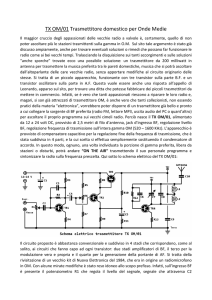 TX OM/01 Trasmettitore domestico per Onde Medie