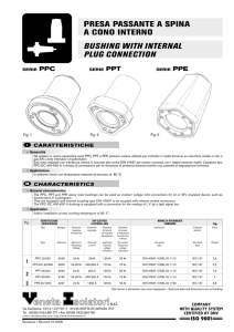 PRESA PASSANTE A SPINA A CONO INTERNO BUSHING WITH