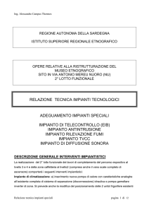 RELAZIONE TECNICA IMPIANTI TECNOLOGICI ADEGUAMENTO