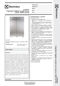 ecostore Frigorifero Digitale acciaio inox 2 porte, 1430lt