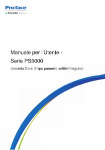Manuale per l Utente - Serie PS5000 (modello Core i3 tipo pannello