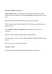 CAPITOLATO TECNICO KATO 220 – 24 Attuatore elettrico lineare