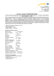Datasheet Sensore vibrazioni PCB-M641B01