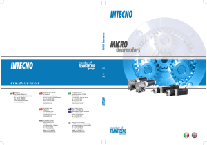 Catalogo tecnico Micro motoriduttori Intecno