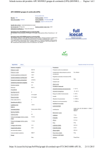 Pagina 1 di 2 Scheda tecnica del prodotto APC BX950UI gruppo di