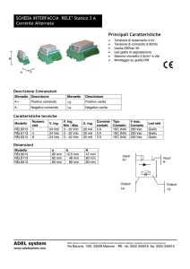 ADEL system Principali Caratteristiche SCHEDA INTERFACCIA
