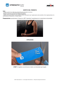 GOMITO DEL TENNISTA Preparazione: posizionare il braccio a 90