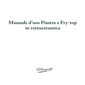 Manuale d`uso Piastra e Fry-top in vetroceramica