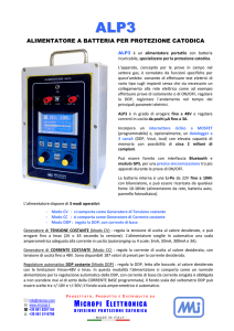 alimentatore portatile per prove sul campo
