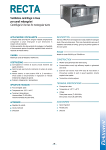 Ventilatore centrifugo in linea per canali rettangolari