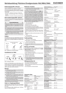 Betriebsanleitung Präzisions-Einzelgrenztaster N01/NB01/SN01