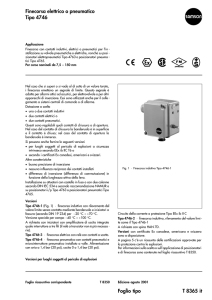 Foglio tipo T 8365 it Finecorsa elettrico o pneumatico