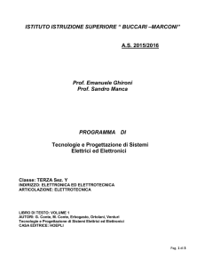 Tecnologie e progettazione di sistemi Elettrici ed - Buccari