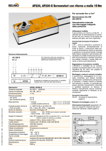 AF230, AF230-S Servomotori con ritorno a molla 15 Nm