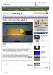 Medici nei `simulatori` come i piloti