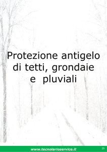 Protezione antigelo di tetti, grondaie e pluviali Protezione antigelo di