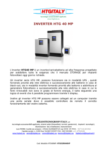 inverter htg 40 mp - HTG italy tecnologie ecosostenibili applicate