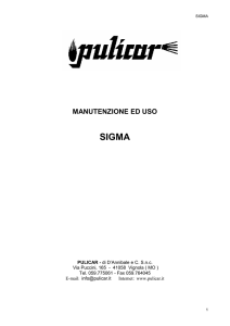 manutenzione ed uso sigma