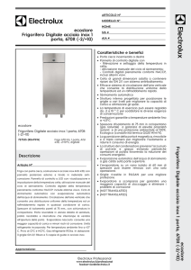 ecostore Frigorifero Digitale acciaio inox 1 porta, 670lt