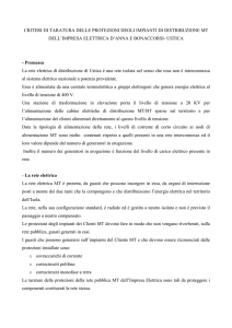 criteri di taratura delle protezioni degli impianti di distribuzione mt