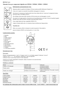 RUPAC S.r.l. Manuale d`uso per comparatori digitali serie 2959101