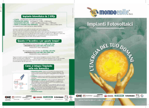Impianto fotovoltaico da 3 kWp Quanto è l`incentivo e per quanto