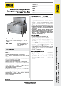 Gamma cottura modulare Cuocipasta automatico a gas