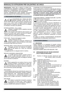 MANUALE DI ISTRUZIONI PER SALDATRICI AD ARCO