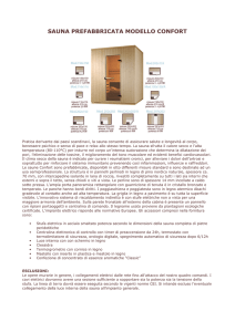 sauna prefabbricata modello confort