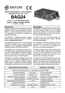 Modulo alimentatore - carica batteria switching da 27,6 V / 1,4 A